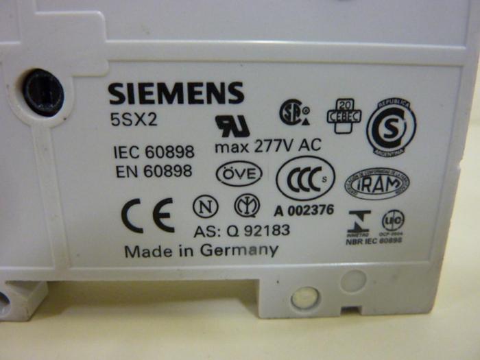 Used SIEMENS 6 Amp Circuit Breaker 5SX21C6 #104304