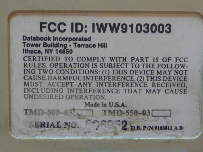 Used DATABOOK INC Adapter Card TMD-500-03 #30472