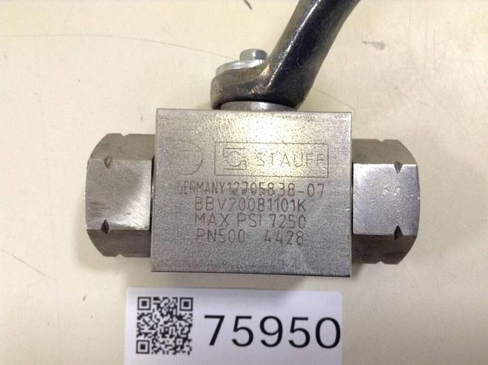 Used STAUFF Two-Way Ball Valve BBV20081101K #75950