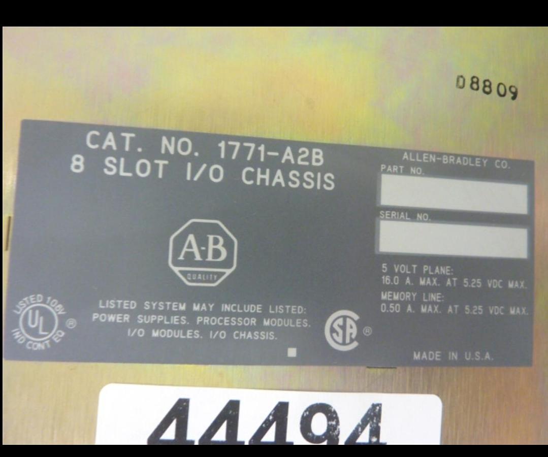 Used ALLEN BRADLEY Slot Rack 1771-A2B USED