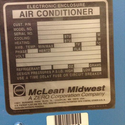 Used MCLEAN MIDWEST Air Conditioner 28-0216-072E Used