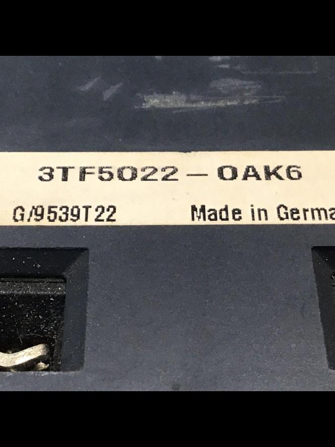 Used SIEMENS Contactor 3TF5022-OAK6 #134106