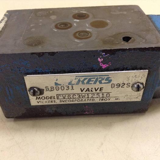 Used VICKERS Relief Valve CVGC 3 W 125 10 #72638