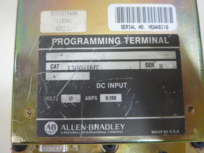 Used ALLEN BRADLEY Programming Terminal 1300-DMT SER B #50662