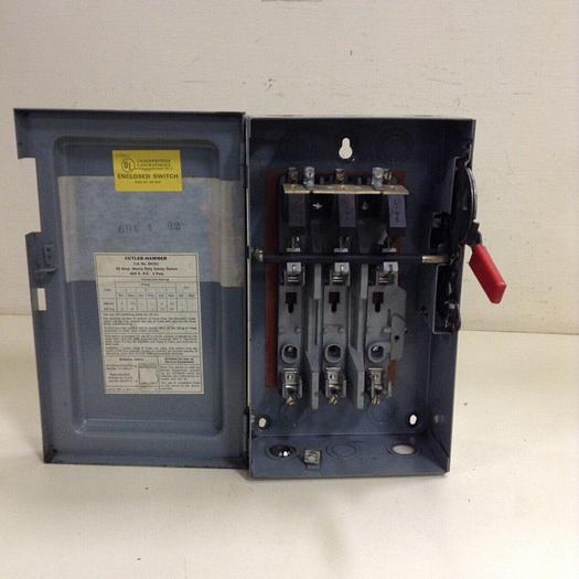 Used CUTLER HAMMER Heavy Duty Safety Switch DH361 #72244
