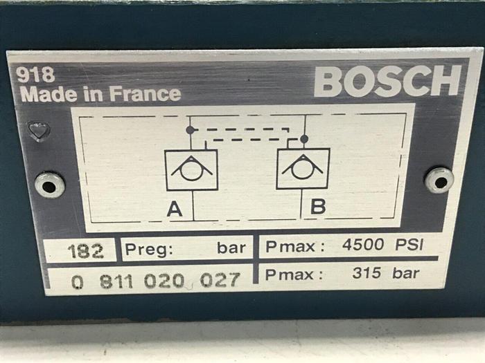 Used BOSCH Check Valve 0 811 020 027 Used