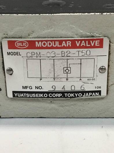 Used YUATSU SEIKO Modular Valve CPM-03-B2-T50 #96945