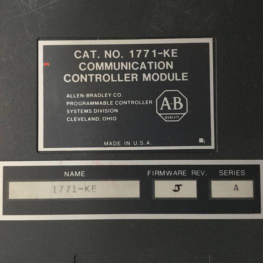 Used ALLEN BRADLEY Communication Control Module 1771-KE SER A #92545