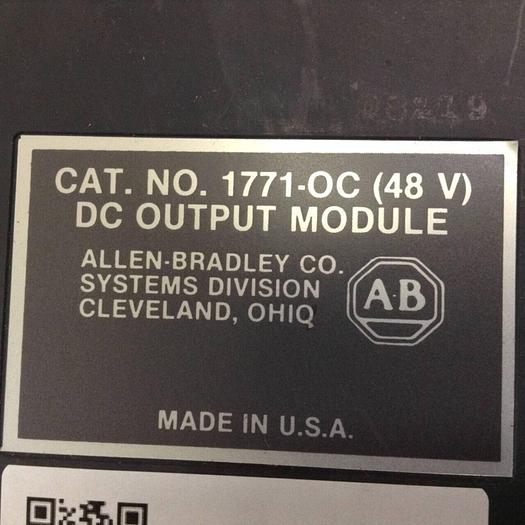 Used ALLEN BRADLEY DC Output Module 1771-OC (48V) #84388