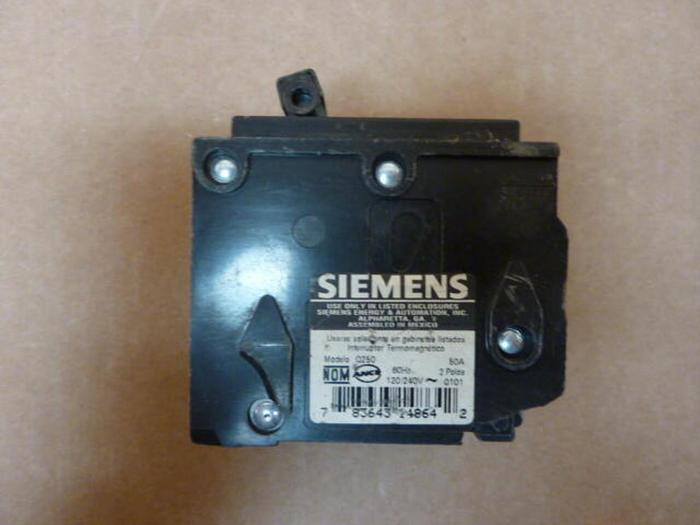 Used SIEMENS 50 Amp Circuit Breaker QP250 #27709