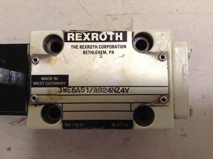 Used REXROTH Valve 3WE6A51AG24NZ4V #68335