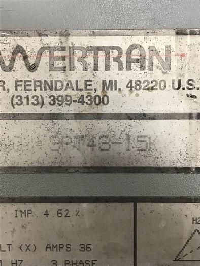 Used POWERTRAN 15 kVA Transformer 3PT43-15K USED