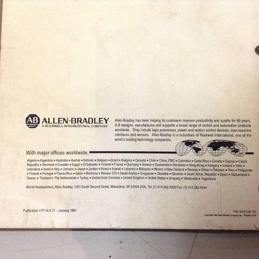 Used ALLEN BRADLEY User Manual 1771-6.5.77 #70853