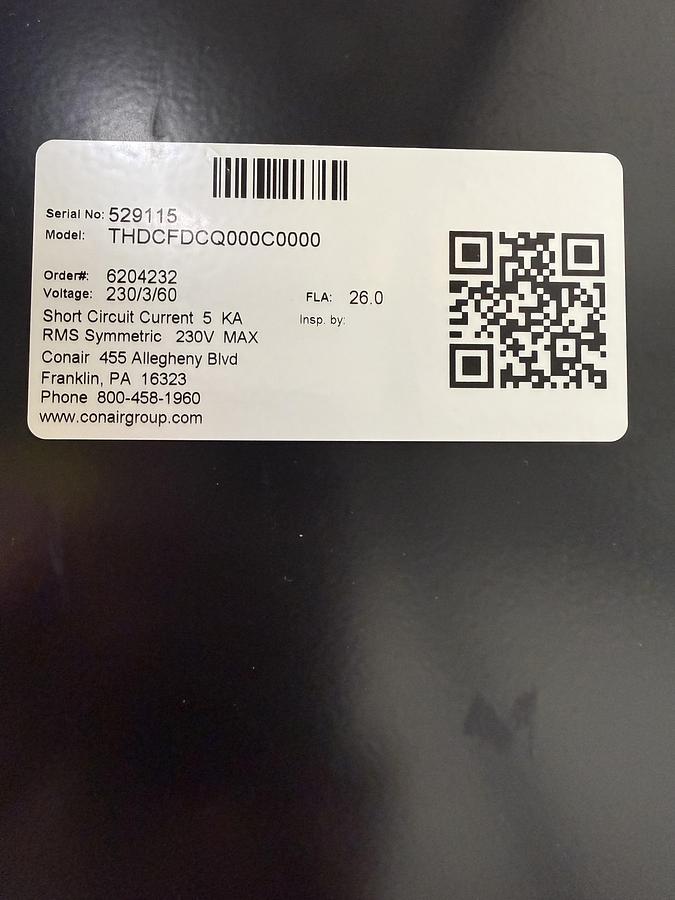 Used Conair Thermolator THDCFDCQ000C0000
