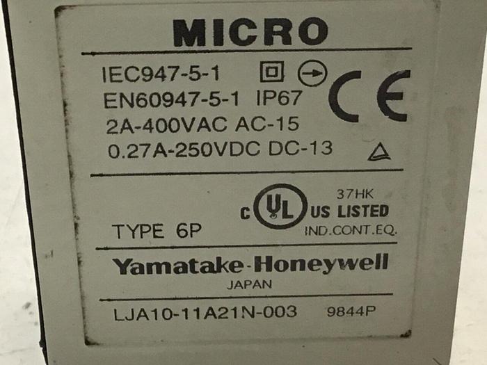 Used YAMATAKE Limit Switch LJA10-11A21N-003 #121493