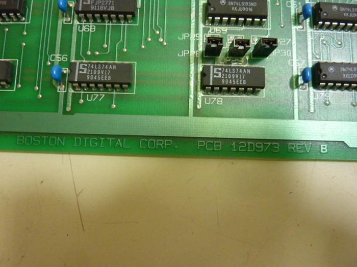 Used BOSTON DIGITAL Floppy Winchester Interface Card 1-8C PCB12D973 #67071
