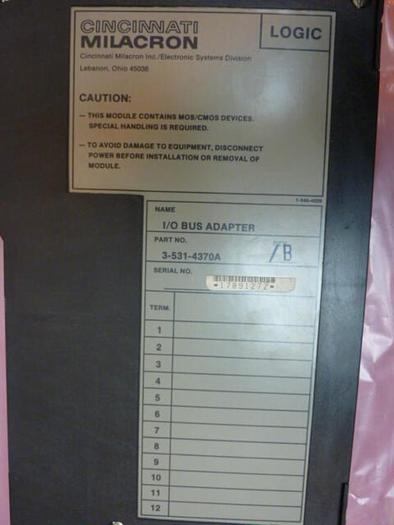 Used CINCINNATI MILACRON I/O Bus Adapter 3-531-4370A #37886