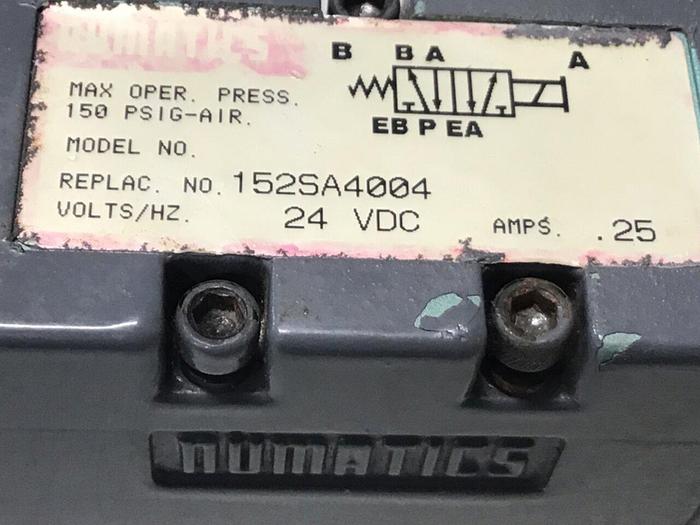 Used NUMATICS Solenoid Valve 152SA4004 #123320