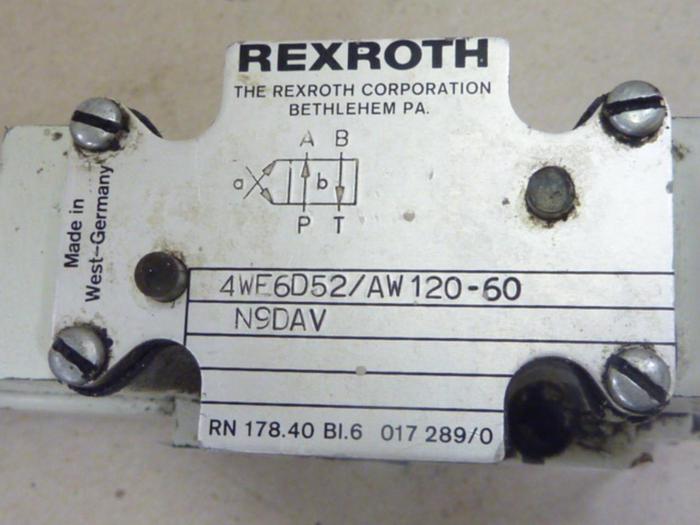 Used REXROTH Directional Valve 4WE6D52AW12060 #44567