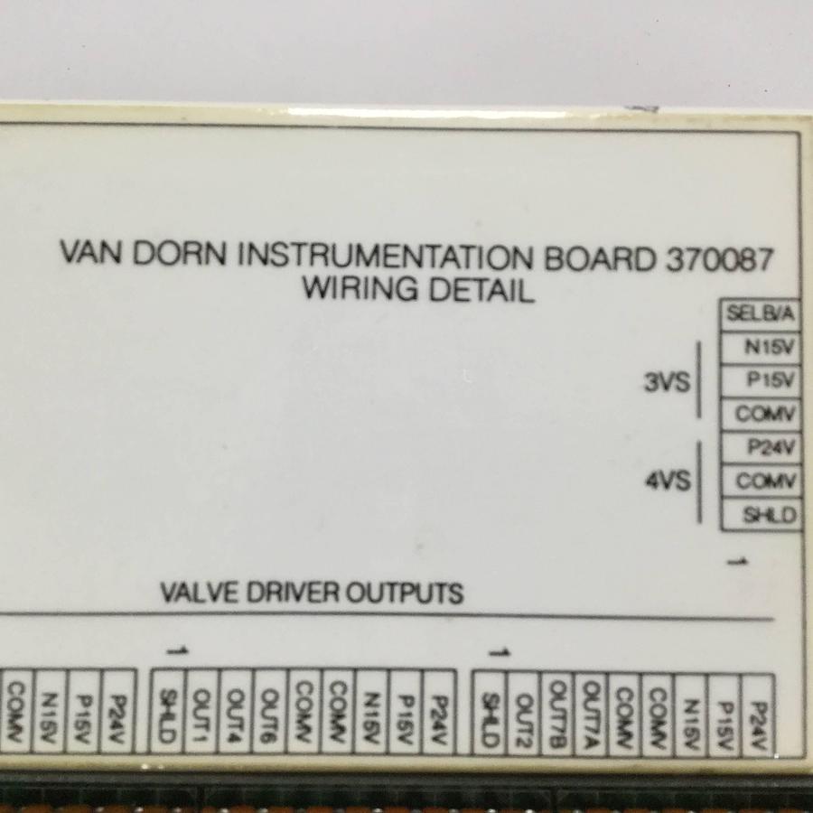 Used VAN DORN Instrumentation Board 370087 USED