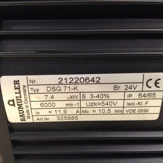 Used BAUMULLER Servo Motor DSG 71-K Used