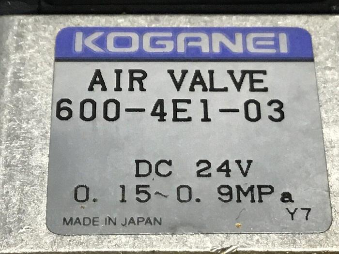 Used KOGANEI Valve 600-4E1-03 #128510