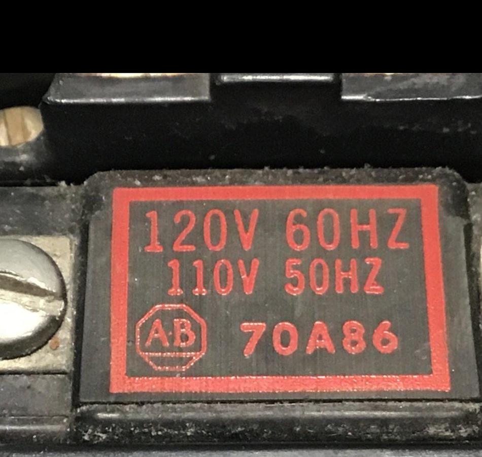 Used ALLEN BRADLEY Motor Starter Size 0 709-A0D103 SER K USED