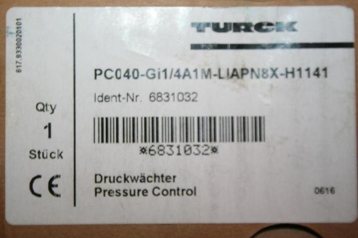 Used TURCK ELEKTRONIK Pressure Control PC040-GI1/4A1M L1APN8X-H1141 Used