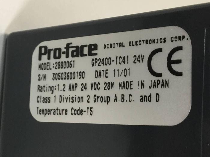 Used PROFACE Operator Interface Panel GP2400-TC41 2880061 Used