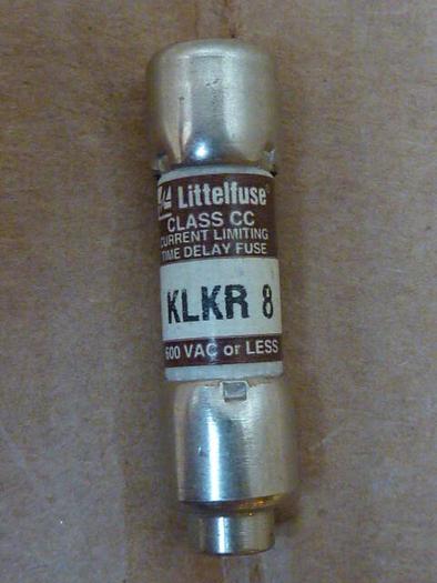 Used LITTELFUSE 8 Amp Fuse KLKR-8 #26716