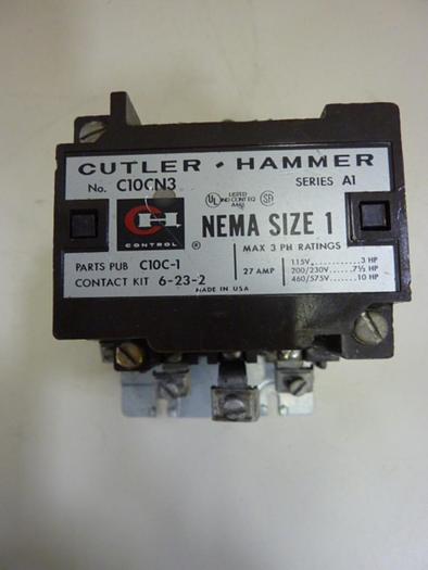Used CUTLER HAMMER Contactor C10CN3 #52934