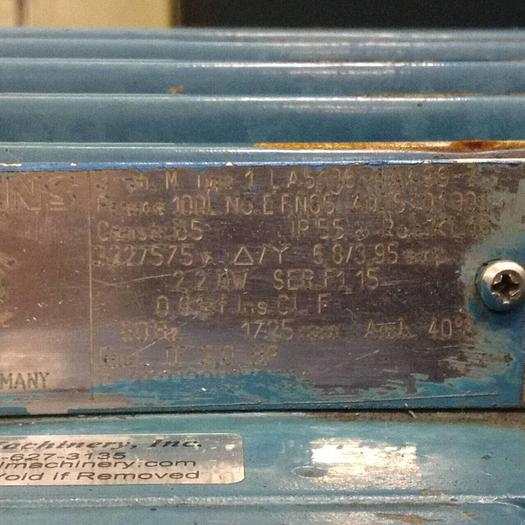 Used NELMOR 3 HP Grinder / Granulator G810LS 3 HP USED