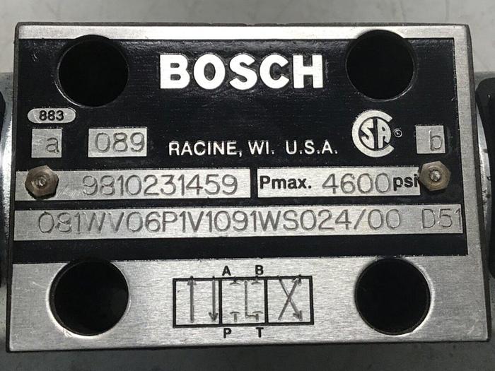 Used BOSCH Relief Valve 9810231459 081WV06P1V1091WS024/00D51 Used