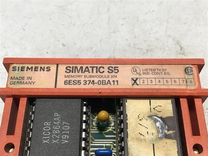 Used SIEMENS / VAN DORN SIMATIC S5 Memory 6ES5 374-0BA11 Used