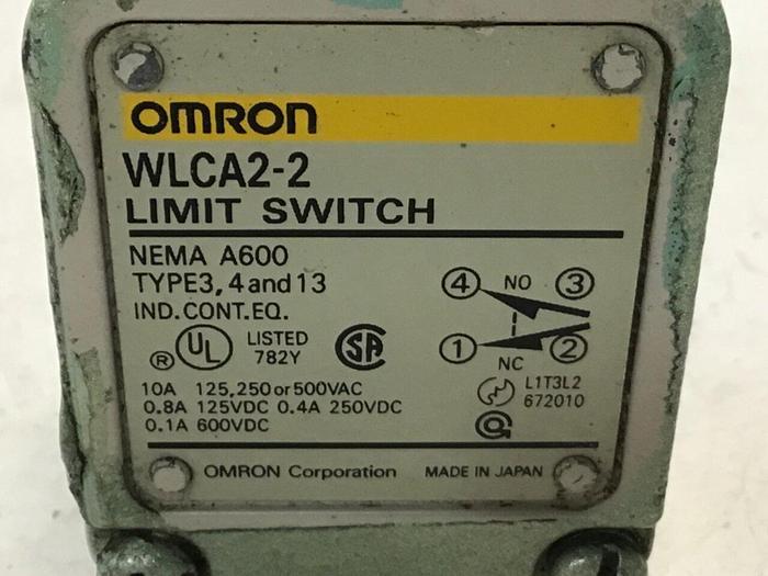 Used OMRON Limit Switch WLCA2-2 #121871