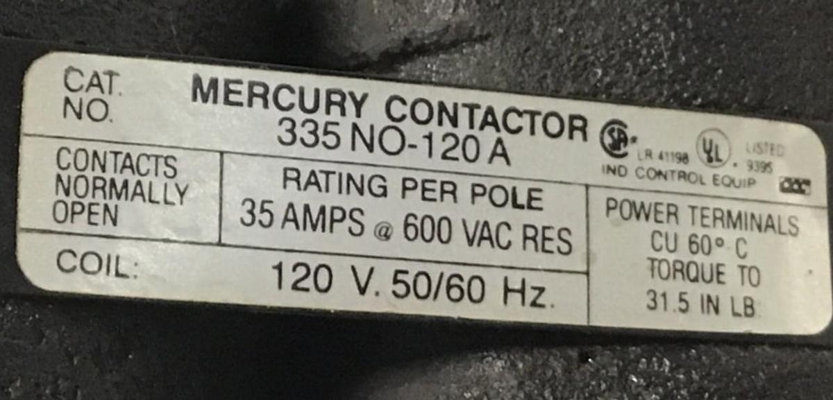 Used MDI Contactor 335NO-120A USED