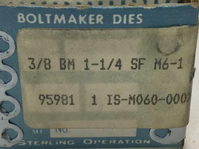 STERLING DIE Boltmaker Die 2 Piece Set IS-M060-000XB3104 #110167