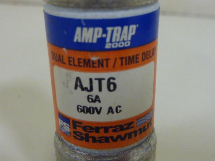 Used FERRAZ SHAWMUT 6 Amp Fuse AJT6 #62314