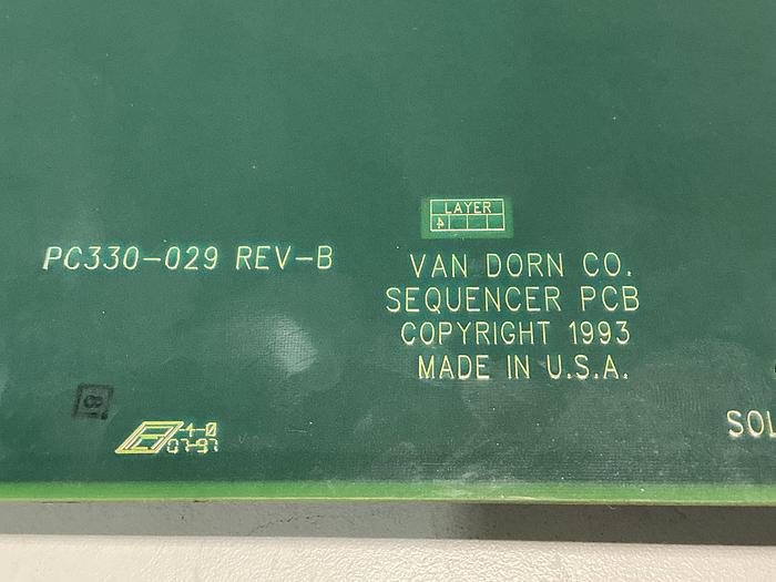 Used VAN DORN ASSY 330029 REV-B