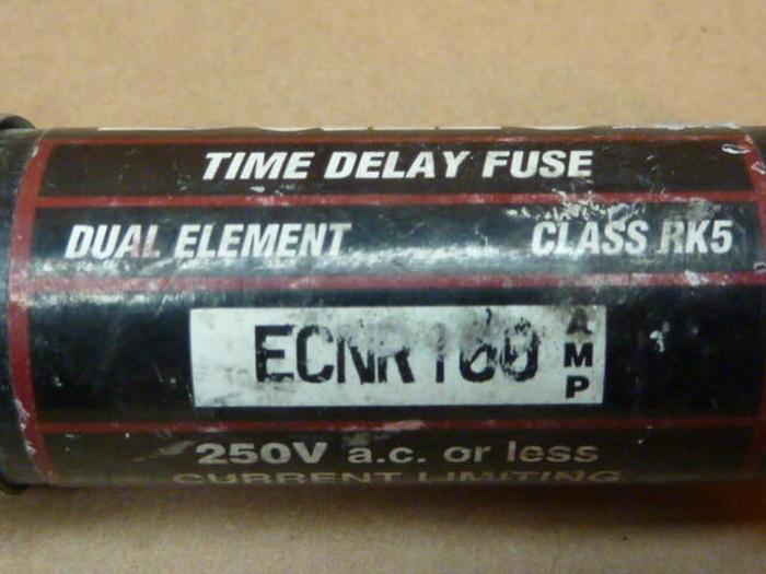 Used BULLET 100 Amp Fuse ECNR-100 #31267