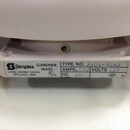SIMPLEX Alarm Signal 2901-9062 #82777