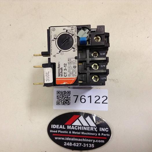 Used SPRECHER & SCHUH Overload Relay CT 3-12 #76122