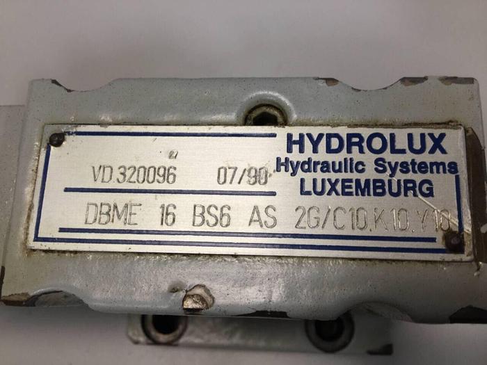 Used HYDROLUX Valve DBME 16 BS6 AS 2G/C10.K10.Y10 #98927