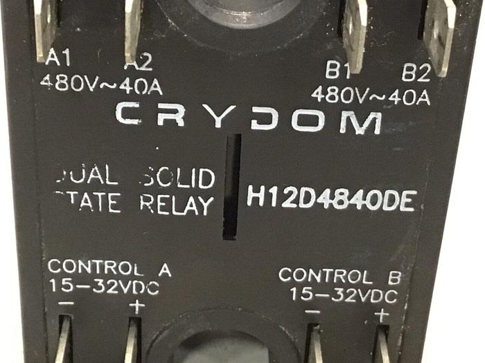 Used CRYDOM Dual Solid State Relay H12D4840DE #122495