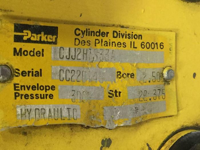 Used PARKER Clamp Cylinder 2.50 CJJ2HTS33A 22.375 USED