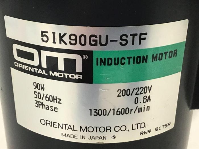 Used ORIENTAL MOTOR Induction Motor 5IK90GU-STF Used
