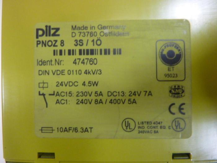 Used PILZ Safety Relay PNOZ83S/1O #49046