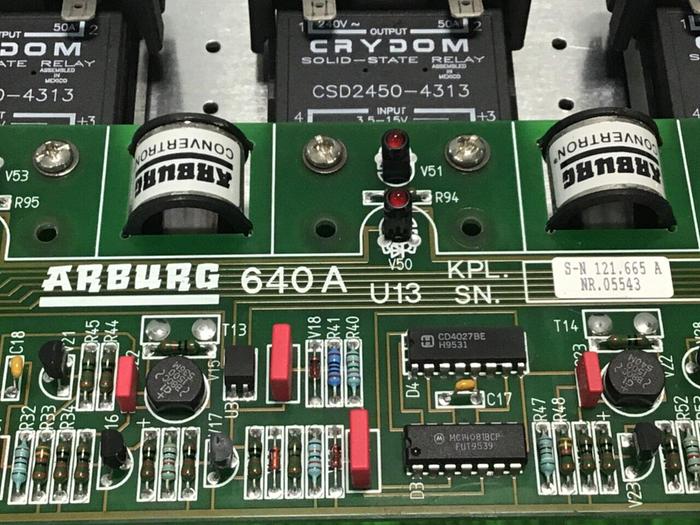 Used ARBURG Heater Band Control Circuit Board 640A #116800