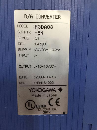 Used YOKOGAWA D/A Converter Module F3DA08-5N Used
