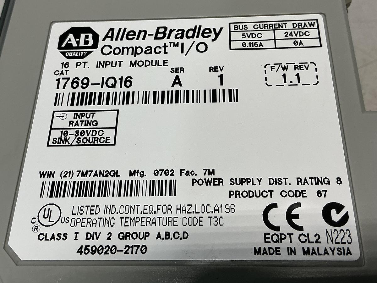 Used ALLEN BRADLEY 1764-24BWA SER B